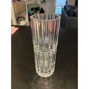 Cristal D'Arques-Durand Crystal Glass Clear Montparnasse Heavy Vintage 9" Vase